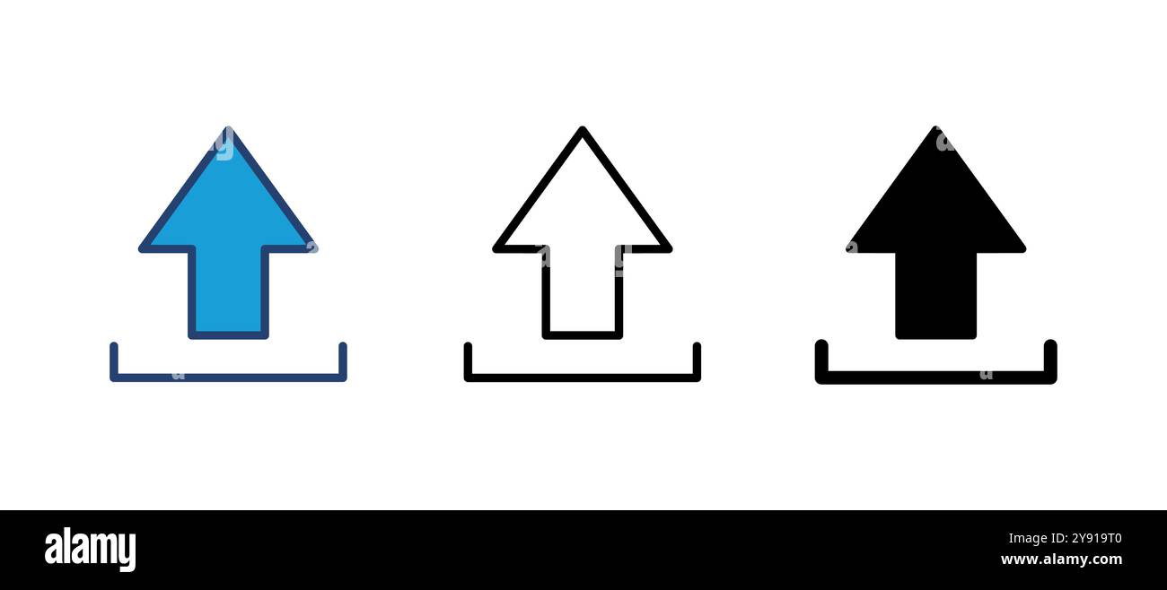 Upload icon vector. load data symbol Stock Vector Image & Art - Alamy
