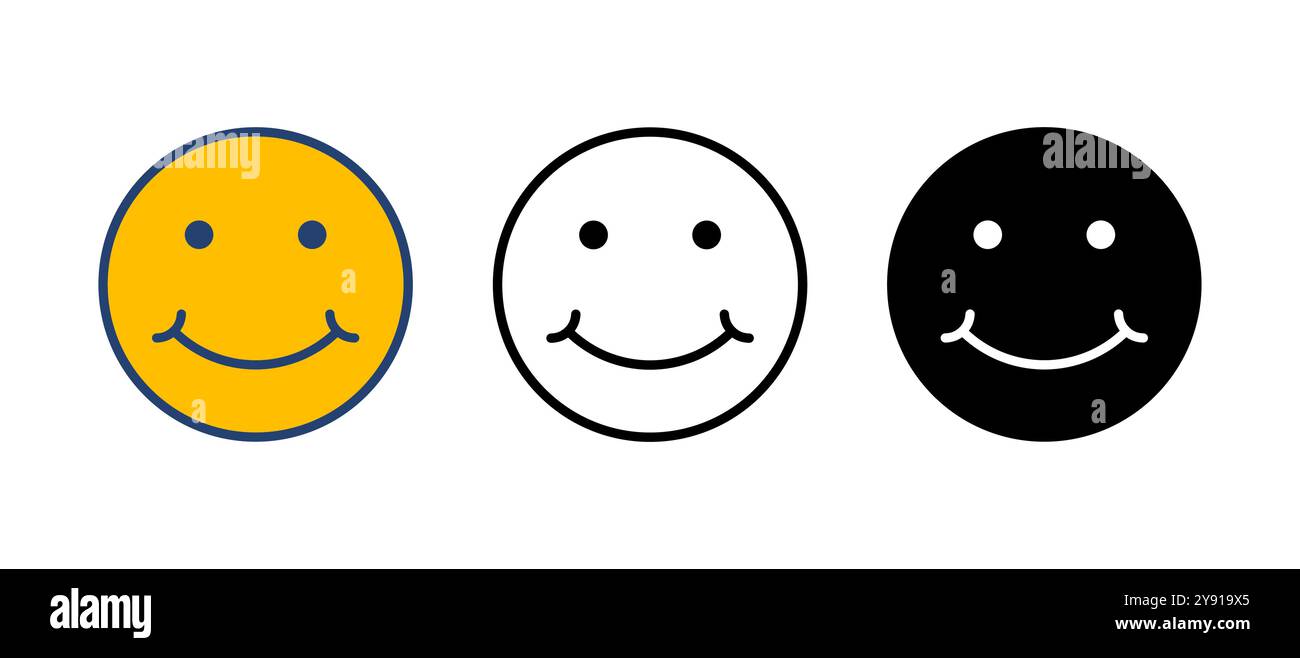 smile icon vector. smile emoticon icon. feedback Stock Vector