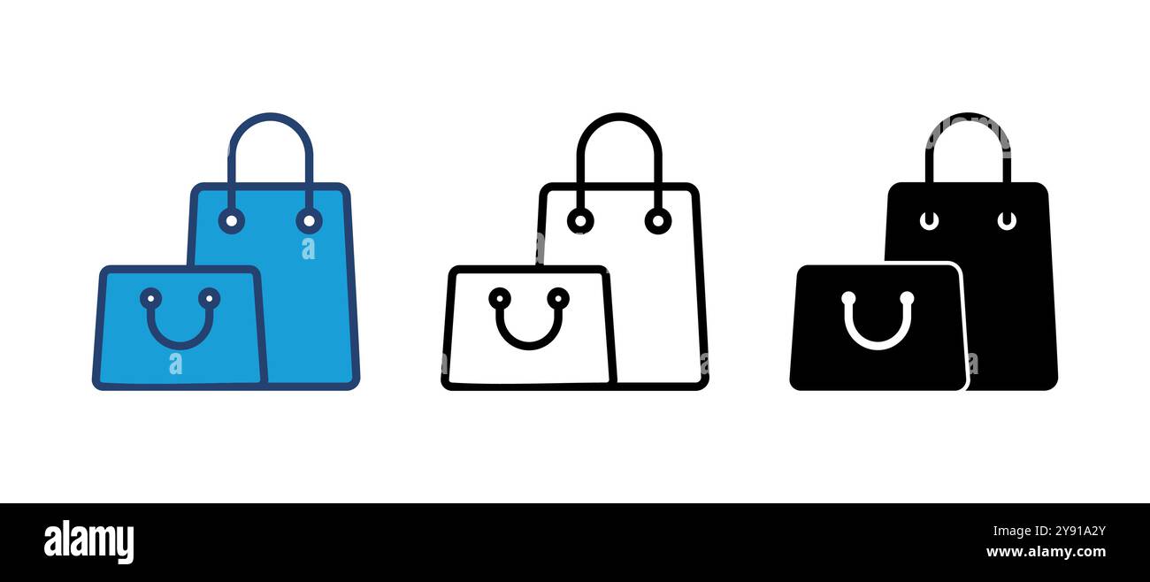 Shopping bag icon vector. shopping icon vector Stock Vector