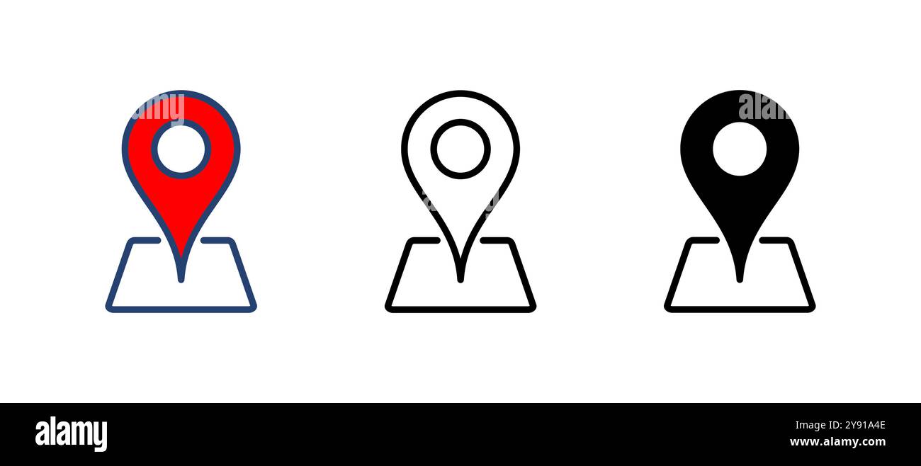 Pin icon vector. Location icon vector. destination icon. map pin Stock Vector