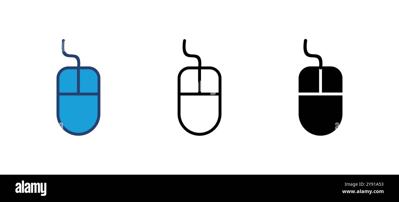 Mouse icon vector. click icon vector. pointer icon vector. Stock Vector