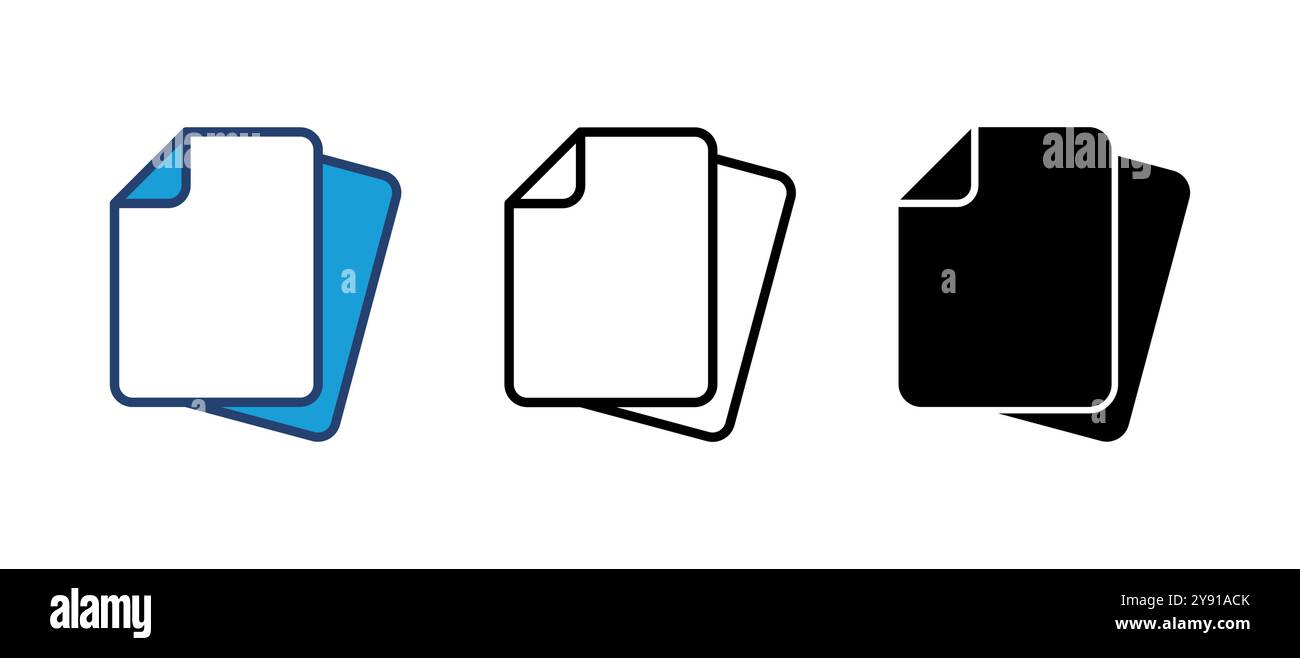 Document icon vector. Paper icon. File Icon Stock Vector