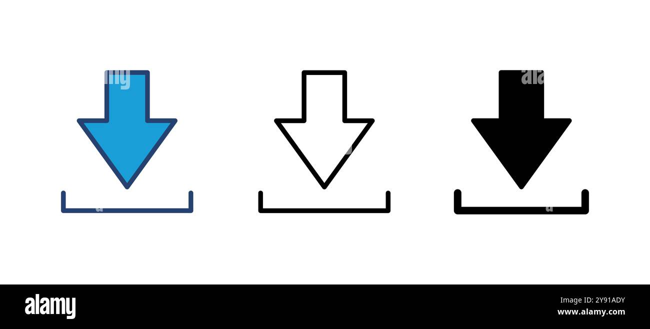 Download icon vector. Download vector icon Stock Vector