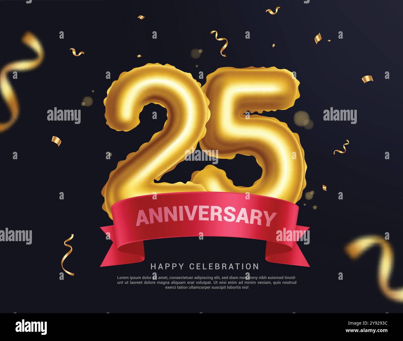 Twenty fifth anniversary celebration hi-res stock