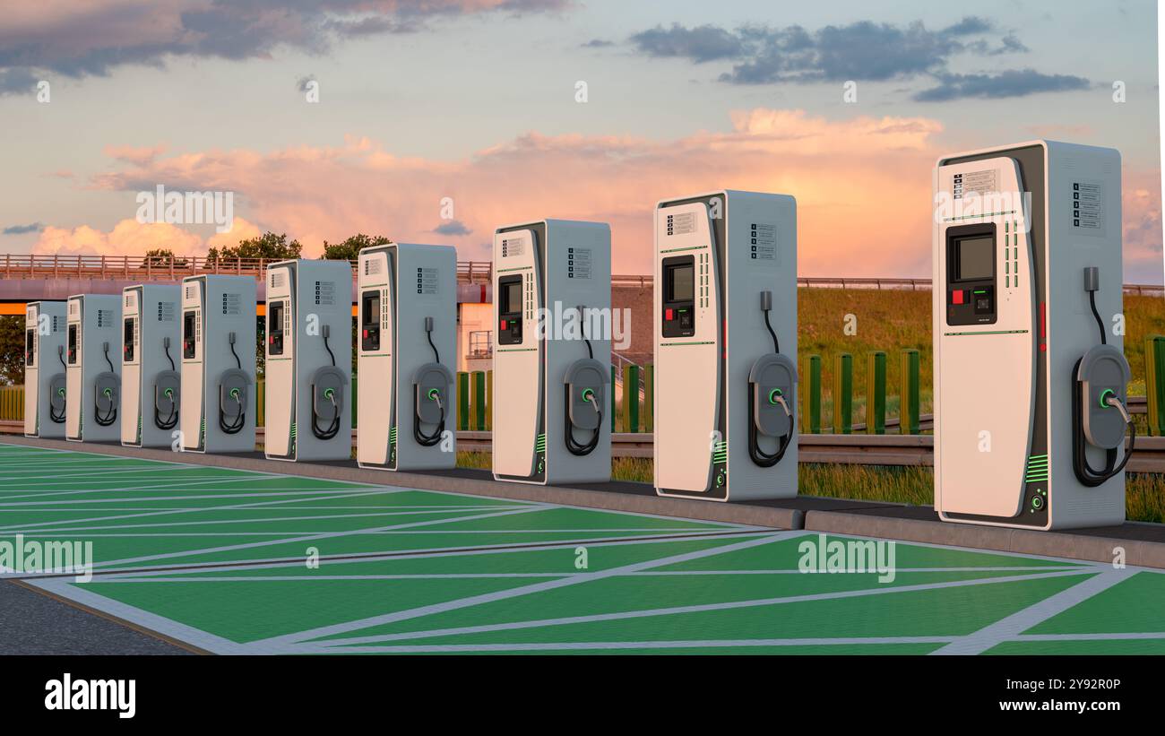 Fast charging station for electric cars Stock Photo - Alamy