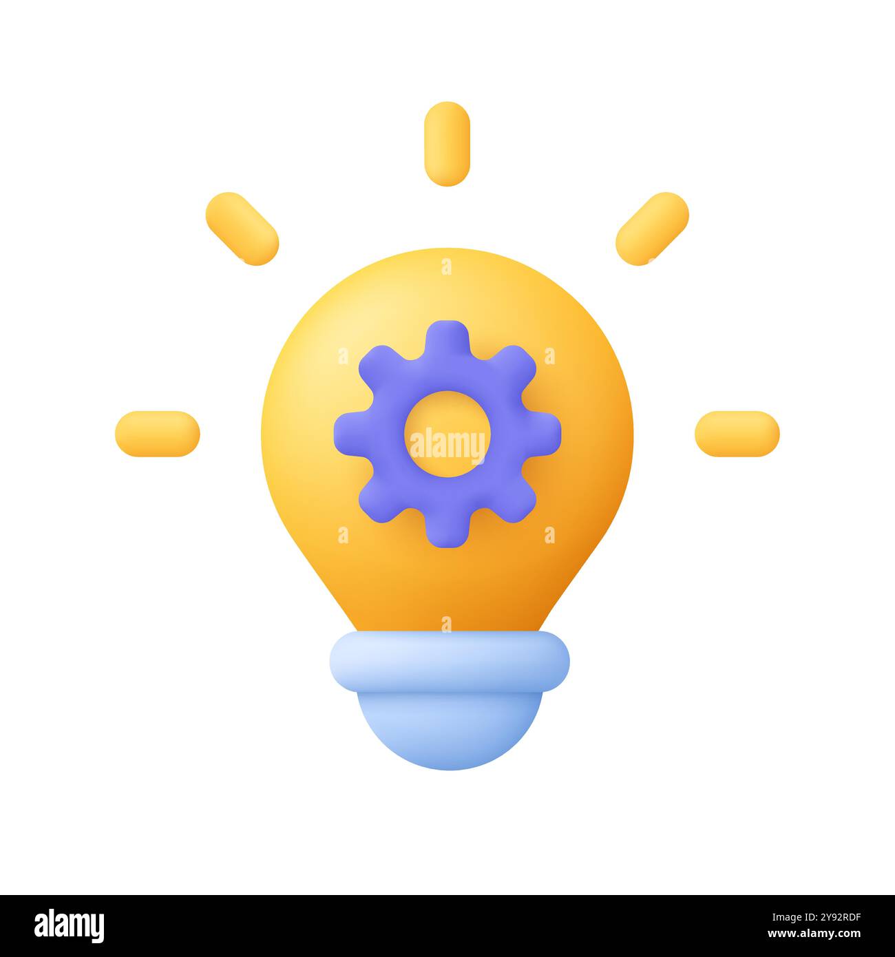 3d rendering bulb gear Stock Vector Images - Alamy