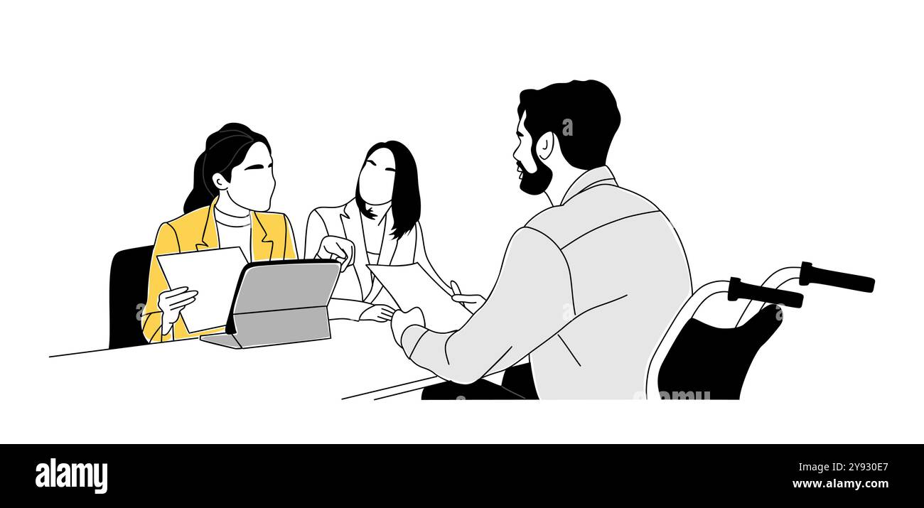 HR manager having job interview with candidate Stock Vector Image & Art ...