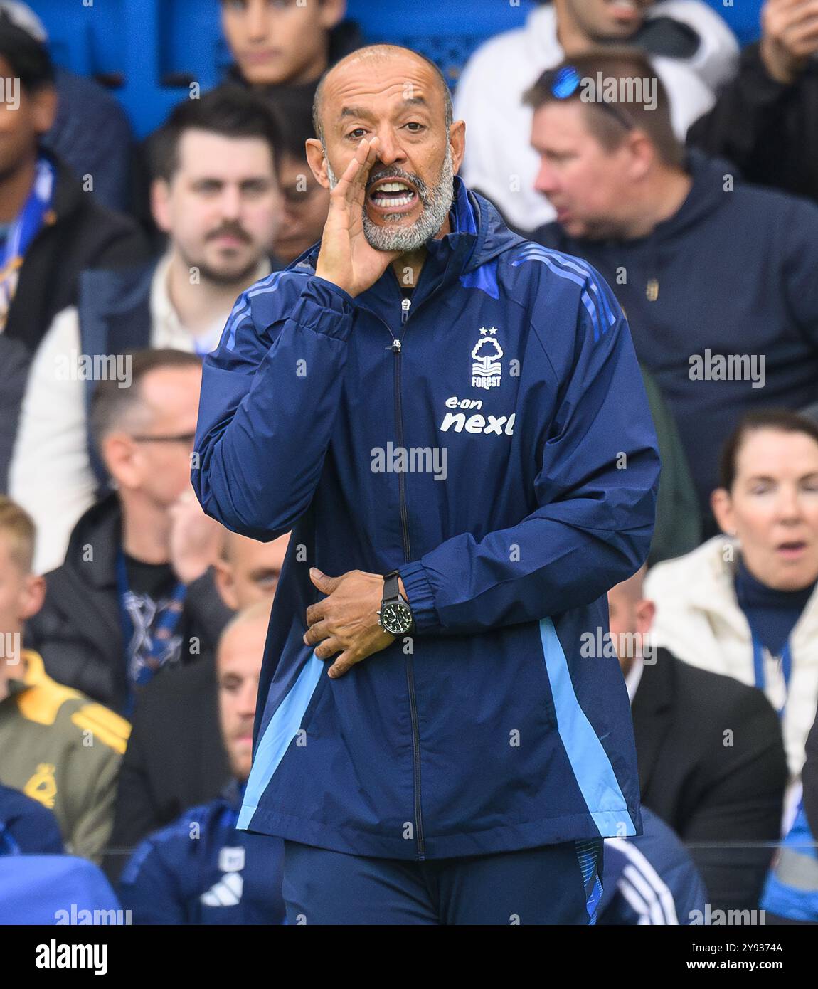 London, UK. 06th Oct, 2024. Chelsea v Nottingham Forest - Premier League - Stamford Bridge.                                                          Nottingham Manager Nuno Espirito Santo.                                        Picture Credit: Mark Pain / Alamy Live News Stock Photo