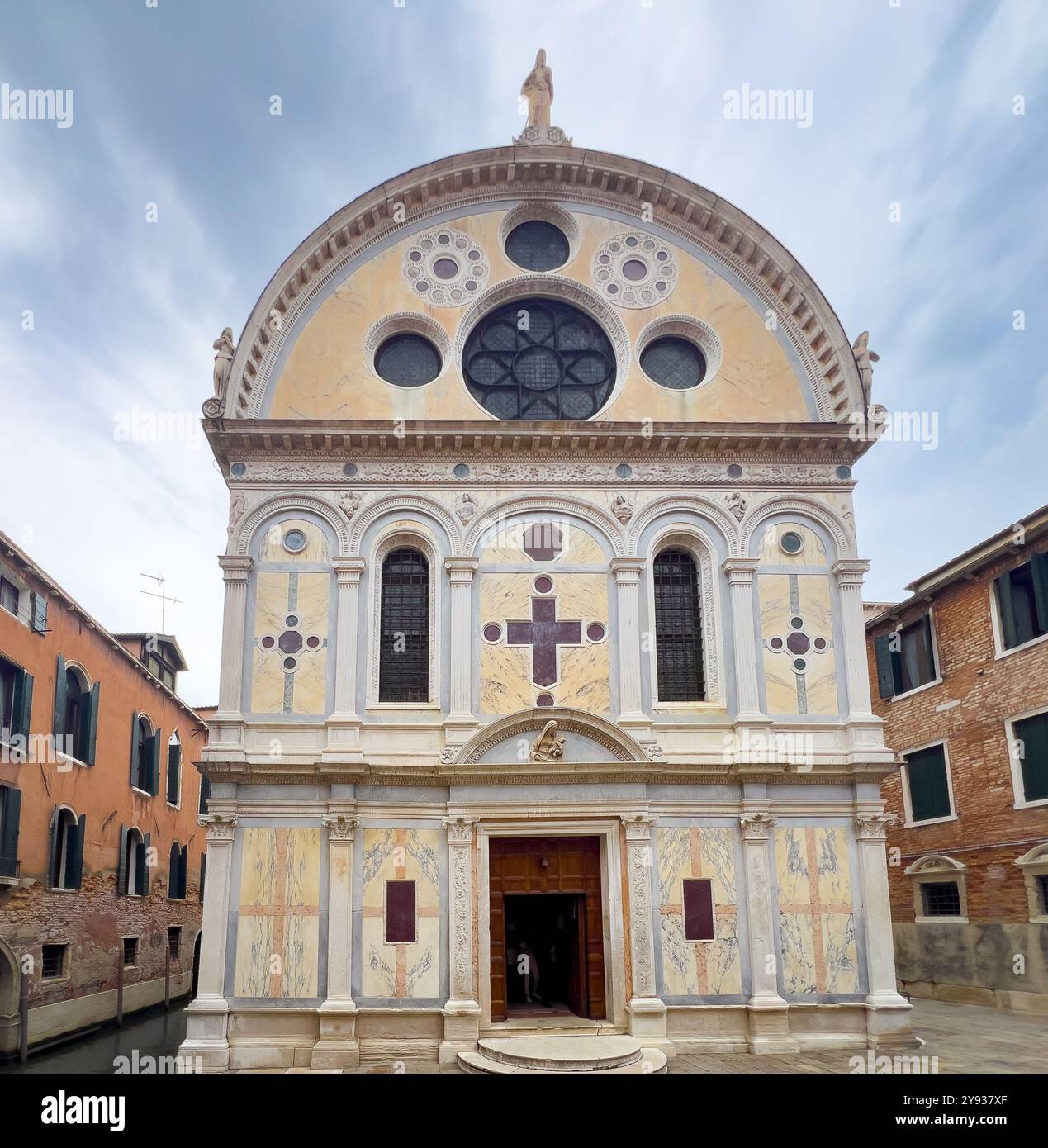 Venice, Italy, Chiesa di Santa Maria dei Miracoli in the Castello district, Editorial only. - Smartphone Captured Stock Image