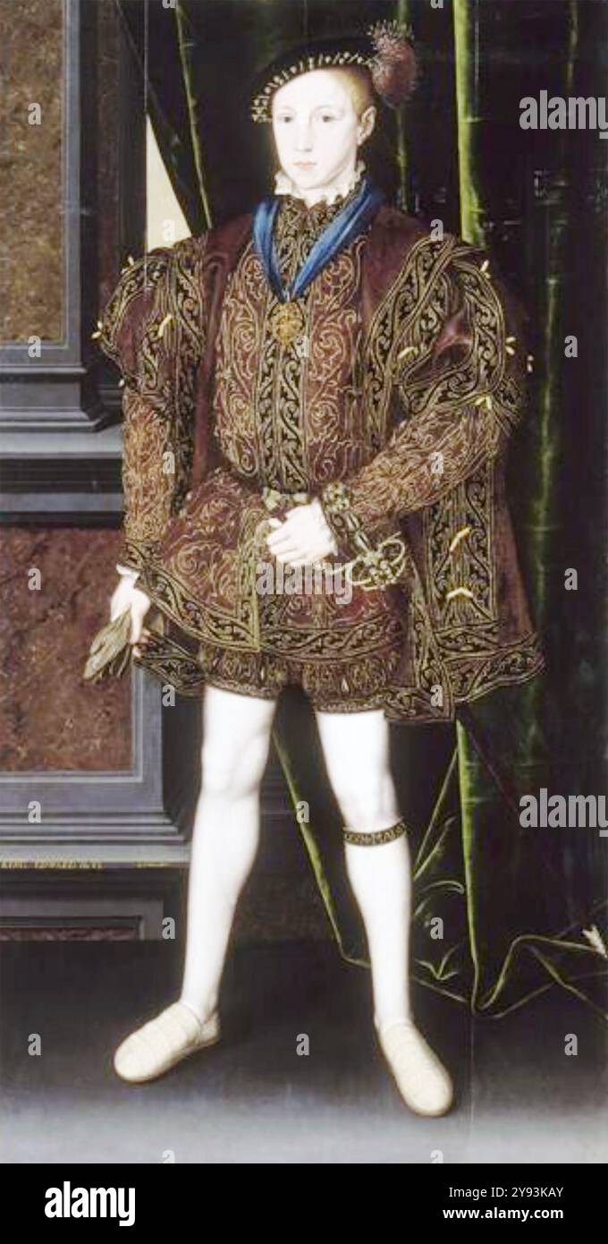 KING EDWARD VI (1537-1553)  by William Scrots  shortly after his coronation in 1547 Stock Photo