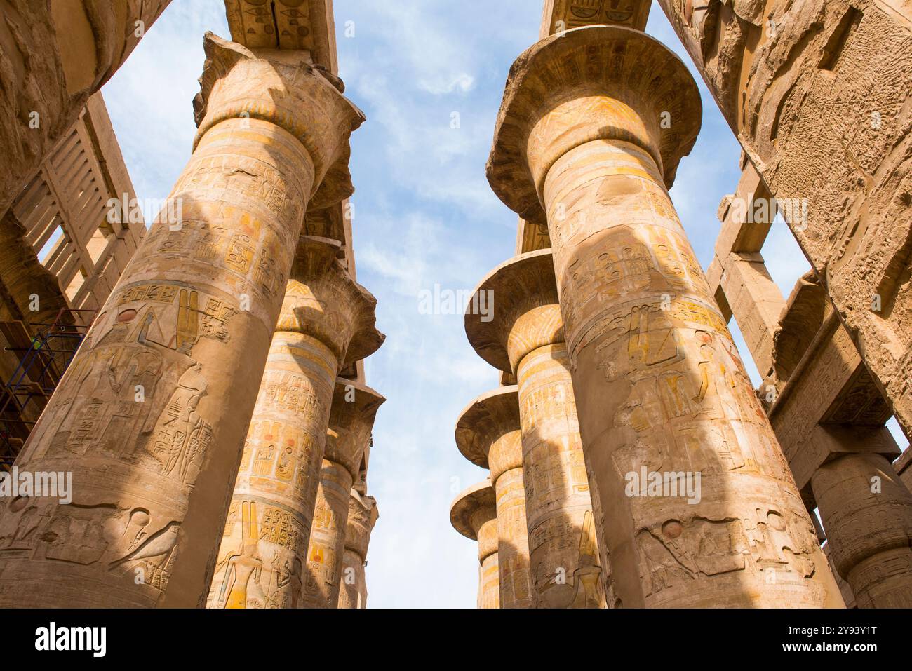 Great Hypostyle Hall in the Precinct of Amon-Re, Karnak Temple Complex, UNESCO World Heritage Site, Luxor, Egypt, North Africa, Africa Stock Photo