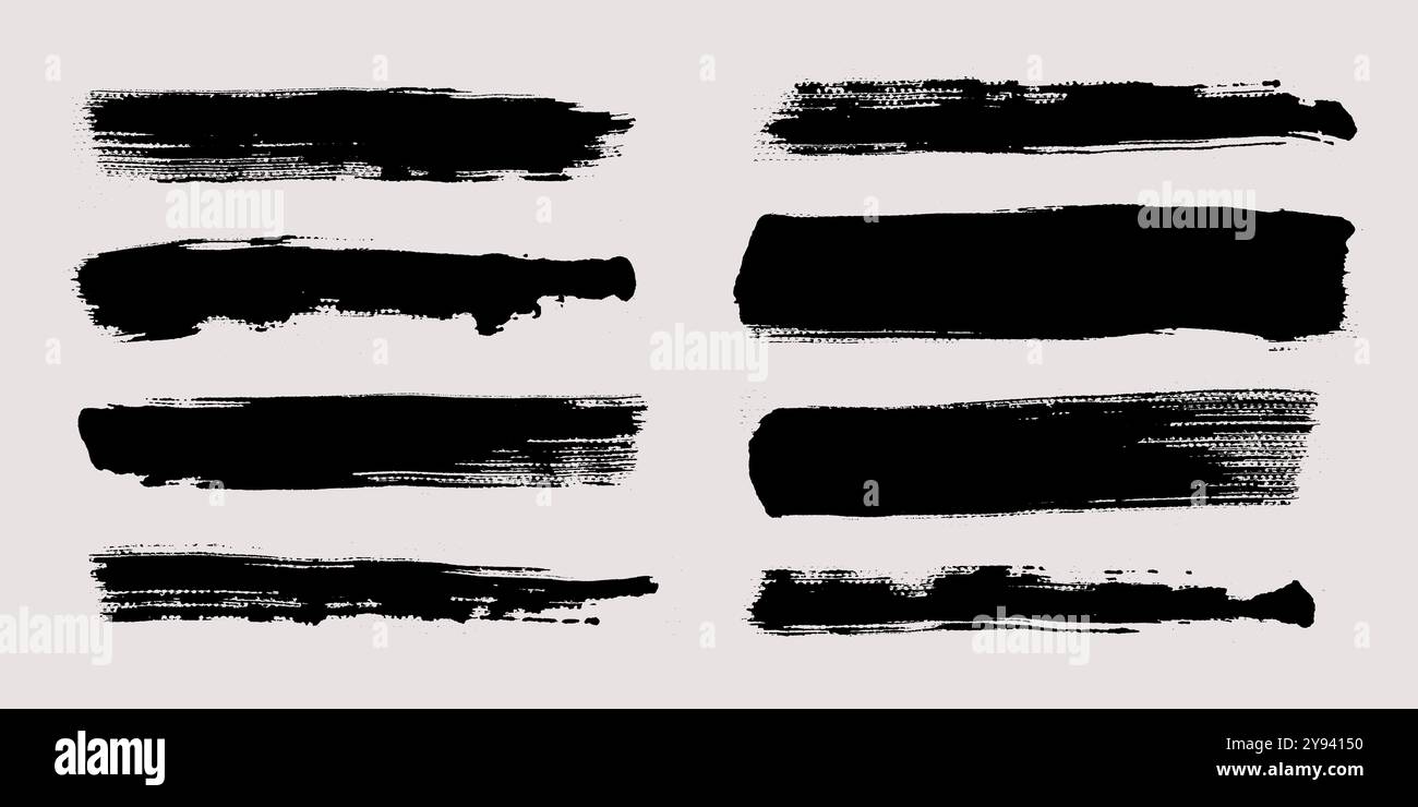Brush strokes vector. Set of text boxes Stock Vector Image & Art - Alamy