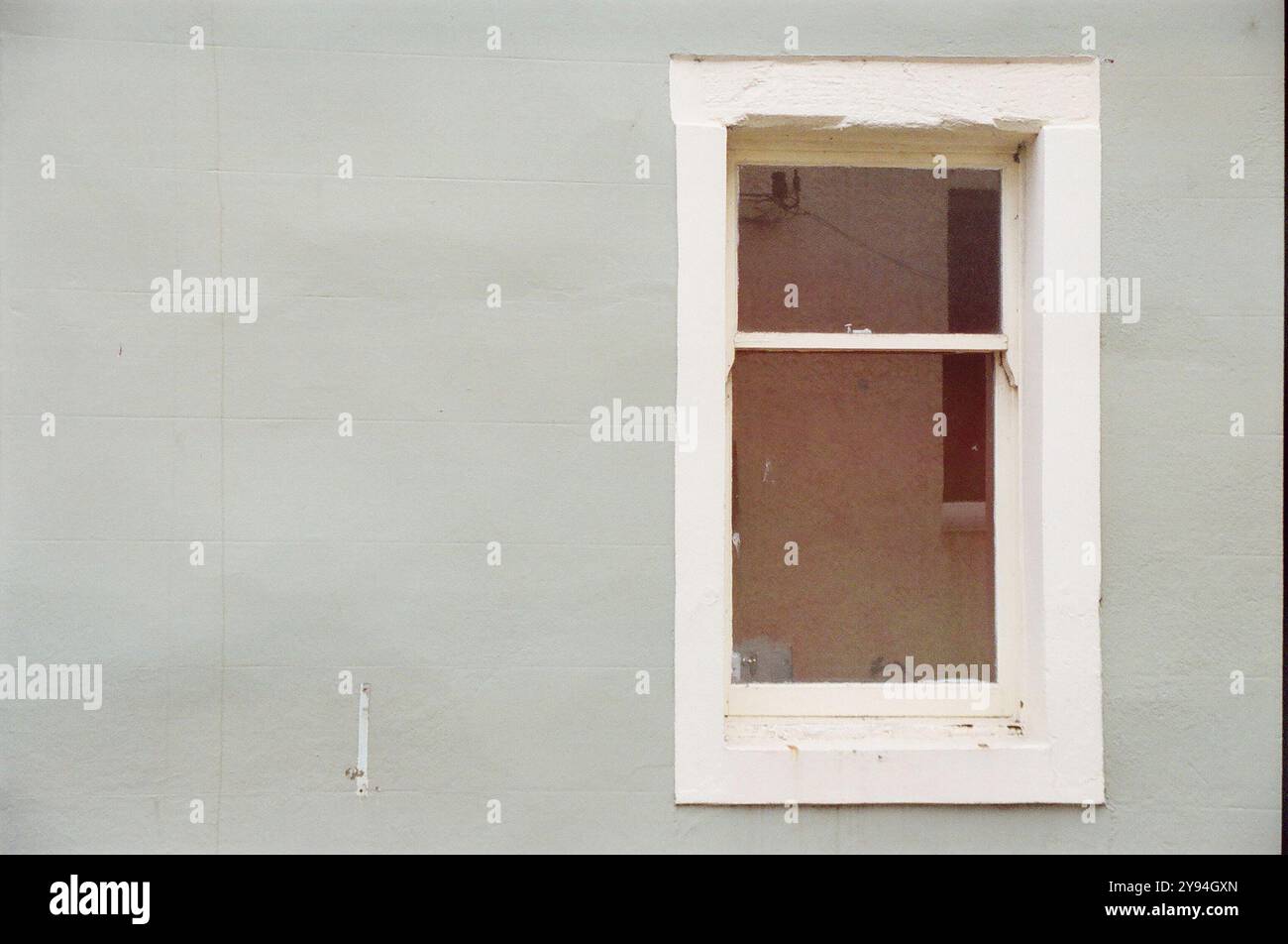 old white wooden window on white wall Stock Photo - Alamy