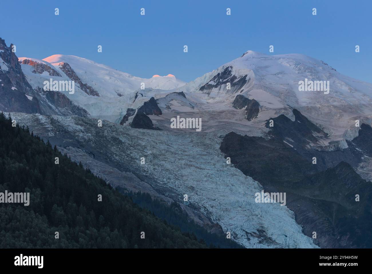 sunrise in Mont Blanc massif in the French Alps Stock Photo - Alamy