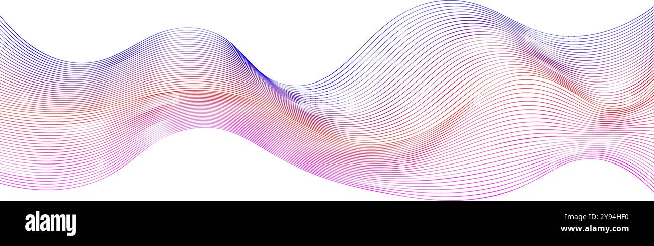 Dynamic flowing wave lines design element. Futuristic colorful sound ...