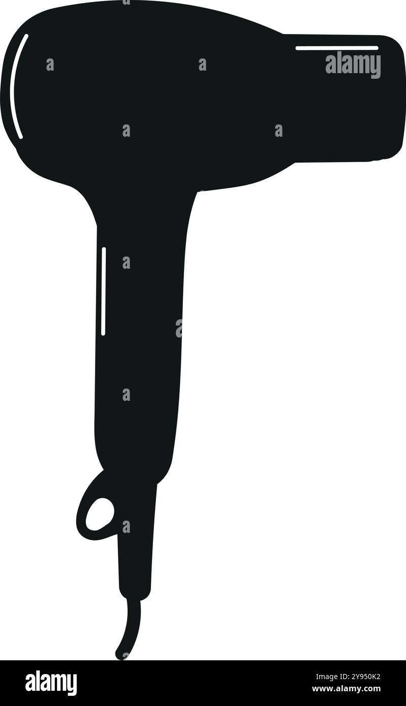 Hair dryer vector icon on a white background. Stock Vector