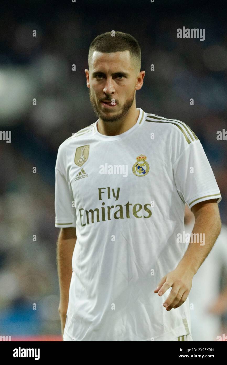 MADRID,SPAIN - October 30:Eden Hazard of Real Madrid in action during