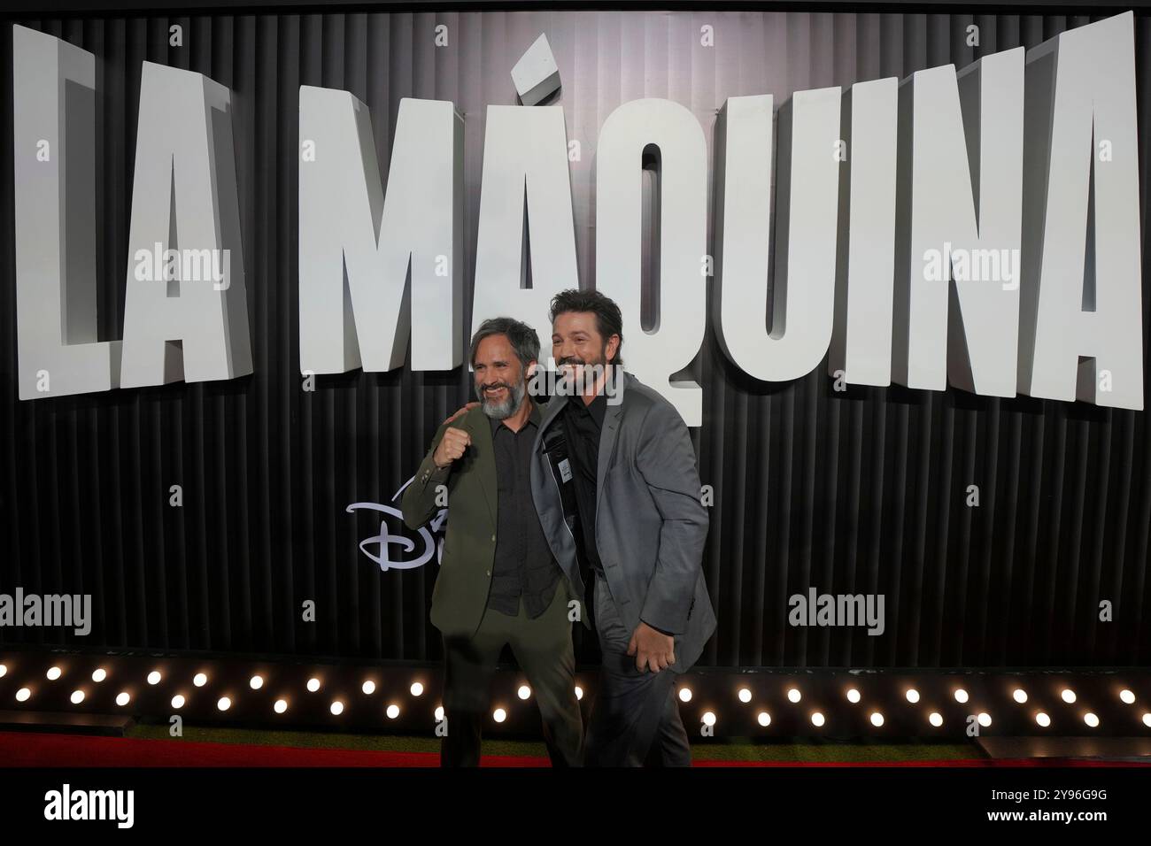 Mexican actors Gael Garcia Bernal, left, and Diego Luna pose for a
