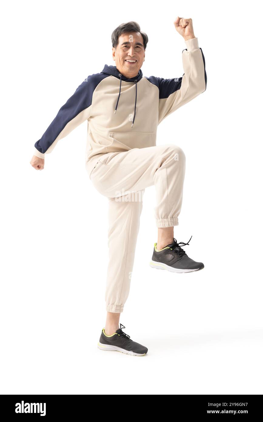 Man doing stretching leg hi-res stock photography and images - Alamy