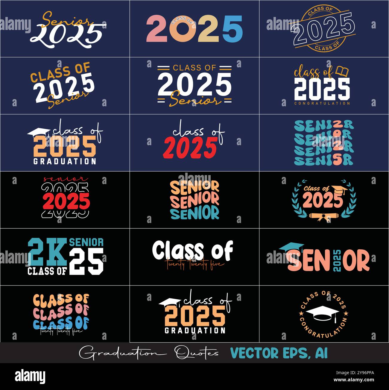 class of 2025 Graduation Quote Senior Class Of 2025 Graduation retro vintage typography