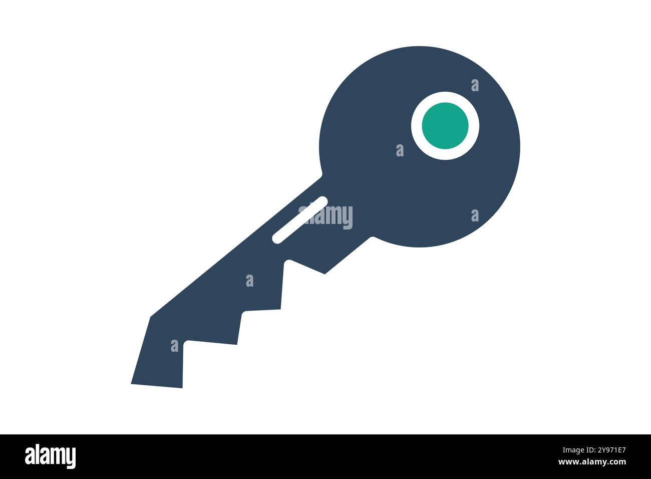 Key icon. solid icon style. icon related to reception. hotel elements vector illustration Stock Vector
