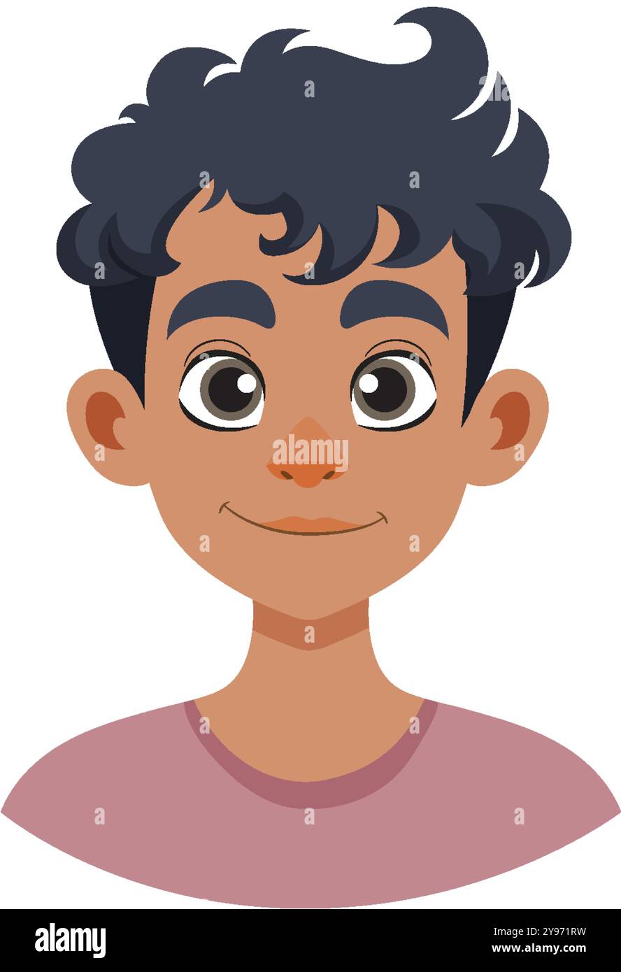 Illustration of a happy boy smiling Stock Vector Image & Art - Alamy