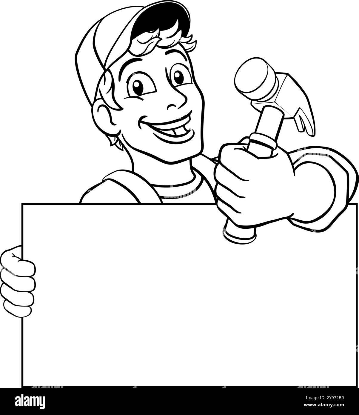 Hammer Carpenter Construction Builder Handyman Stock Vector