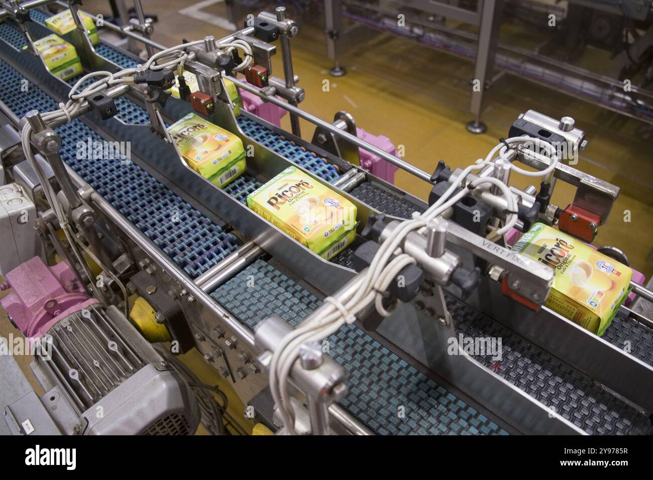 Dieppe, industrial park of Rouxmesnil-Bouteille (northern France): Nestlé factory where instant coffees Ricoré and Nescafé are made. Ricoré Original a Stock Photo