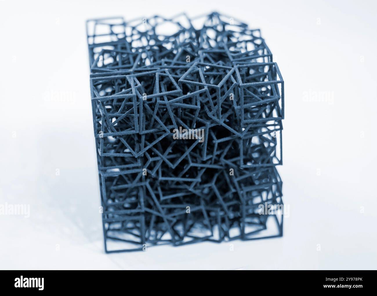 Object printed on 3D printer from molten plastic powder isolated on ...