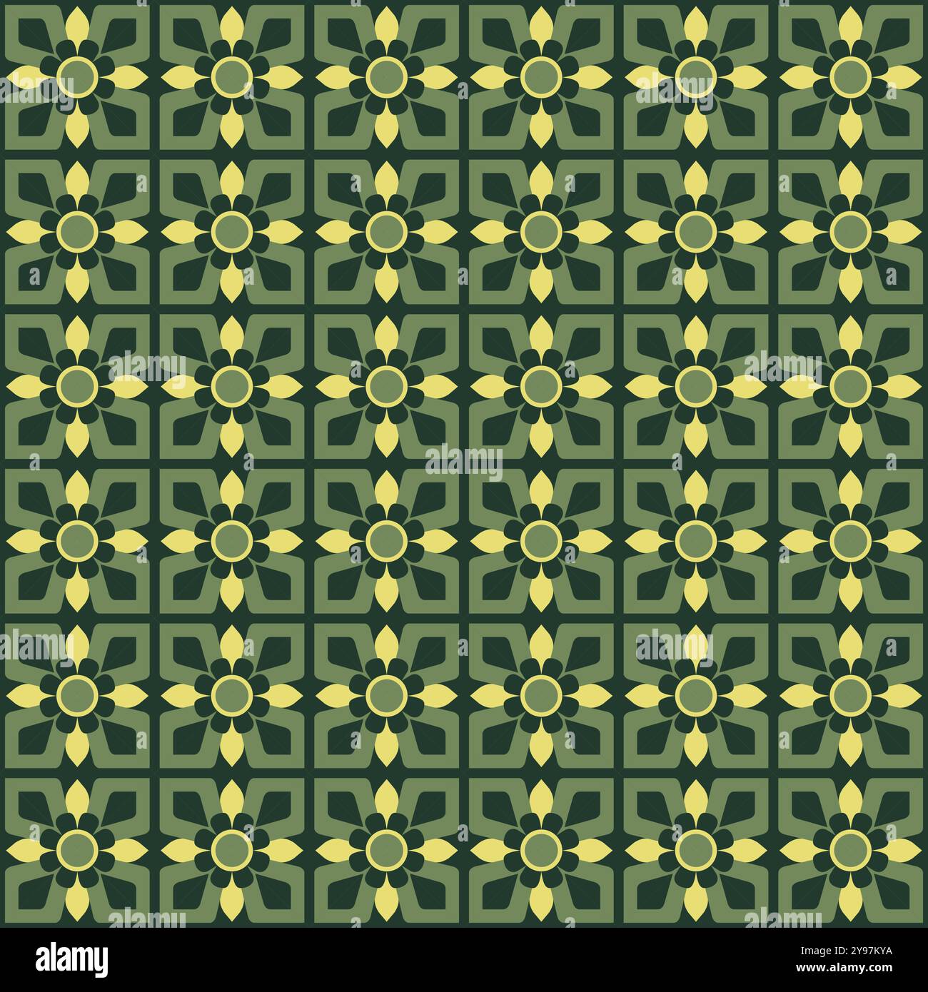 Tile Ornaments Pattern Design. Talavera Vector. Batik Motif Pattern Stock Vector