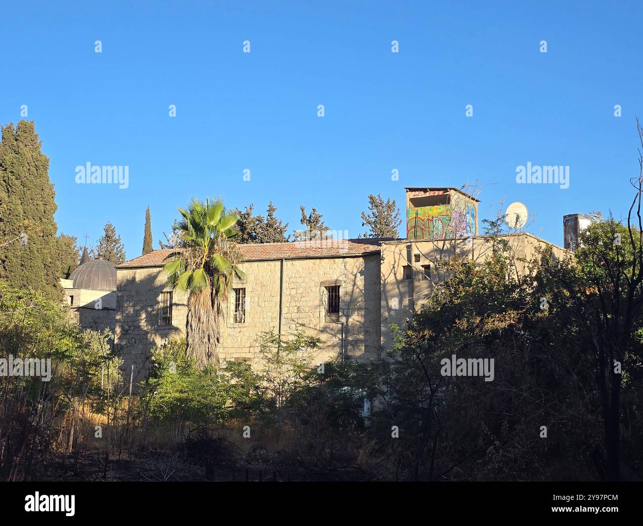 San Simon Monastery in Jerusalem, Israel. - Smartphone Captured Stock Image