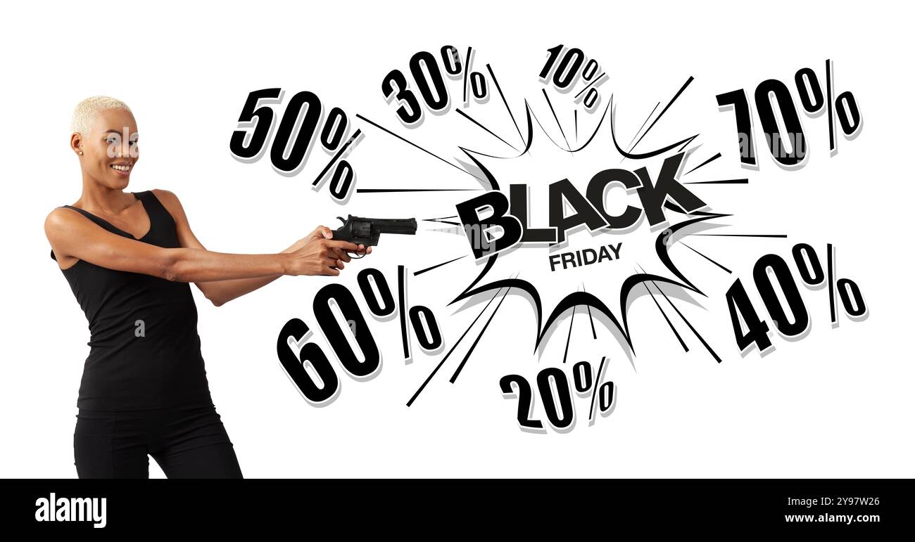 Percent off text on black Cut Out Stock Images Pictures Alamy