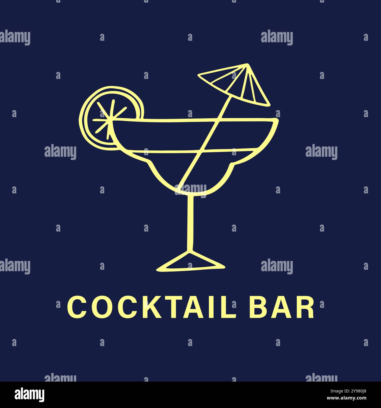 Iced tequila margarita cocktail Stock Vector Images - Alamy
