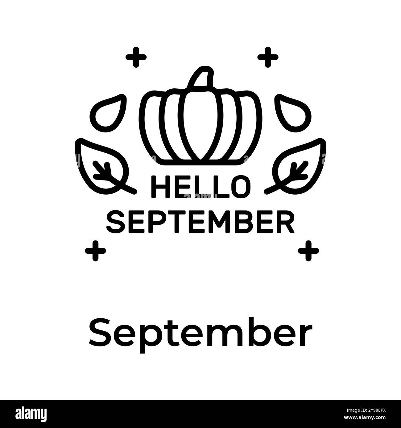 Hello september icon in unique and trendy style, ready to use vector ...