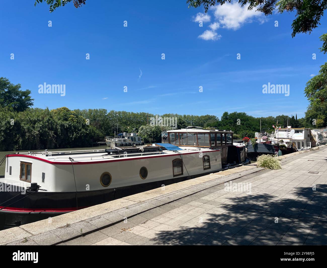 Canal du Midi, Beziers, Occitanie region, France. Stock Photo