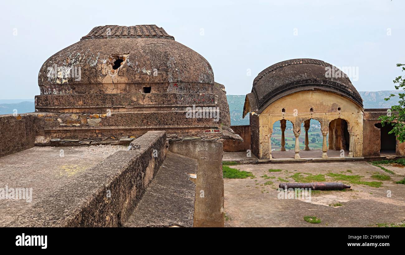 Ruined fort palace of Pratapgarh Fort, a 15th-century fort, Pratapgarh ...