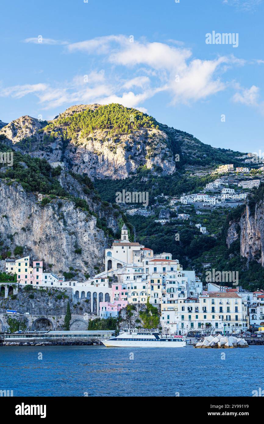 View of Amalfi on the Amalfi Coast in Italy Stock Photo - Alamy