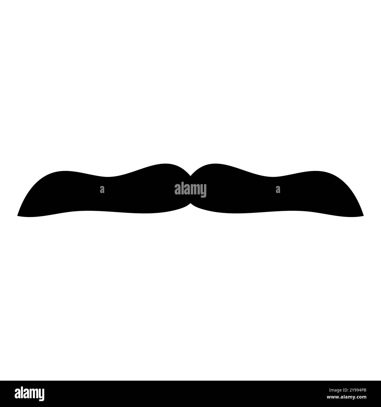 Mustache icon black and white mustache illustration, A simple black and