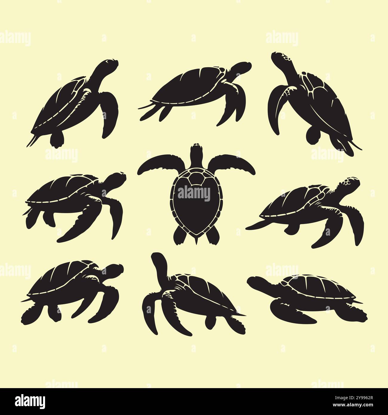 Turtle sea Stock Vector Images - Alamy