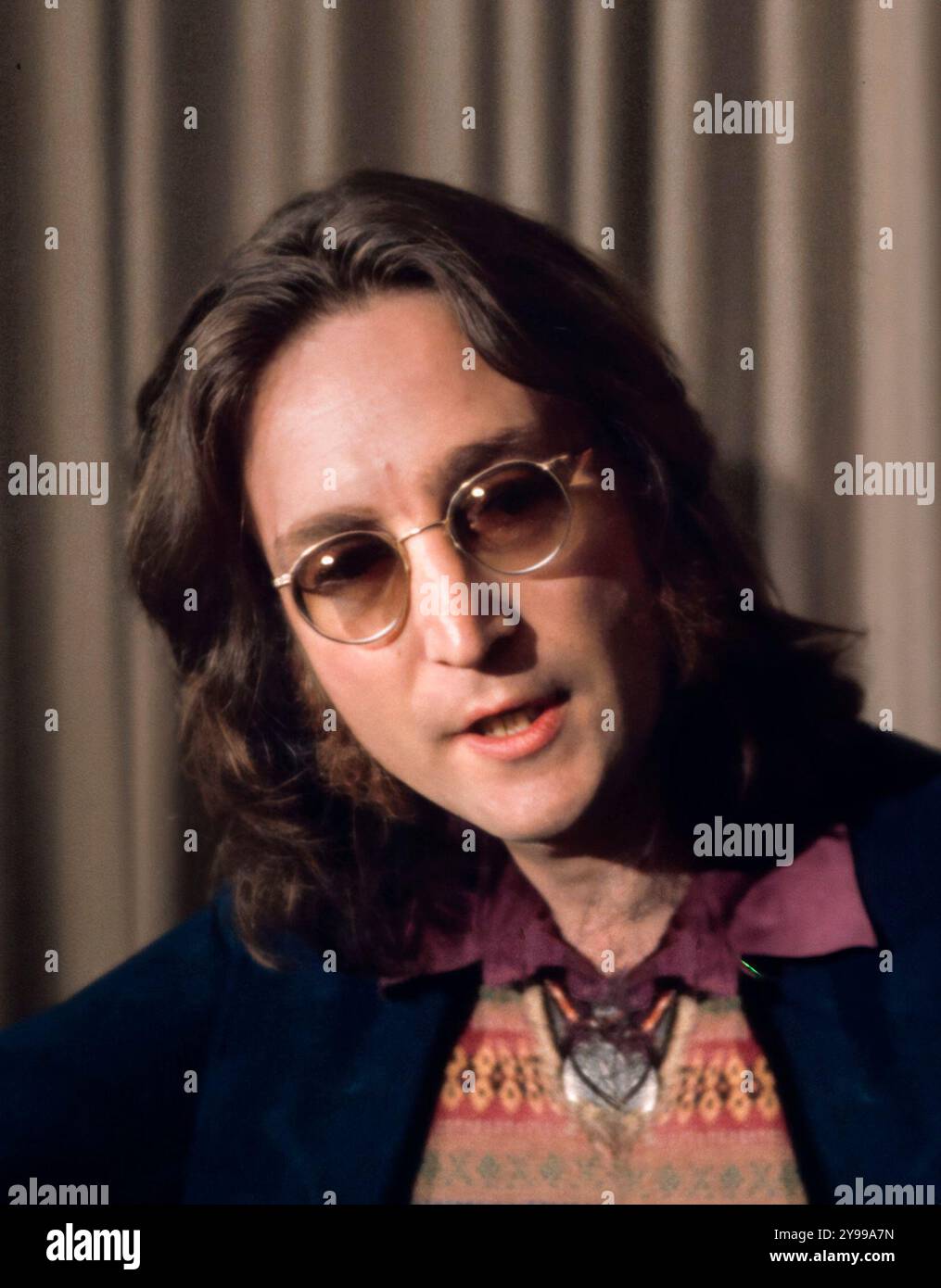 John Lennon. Portrait of John Winston Lennon (1940-1980) by Bernard ...