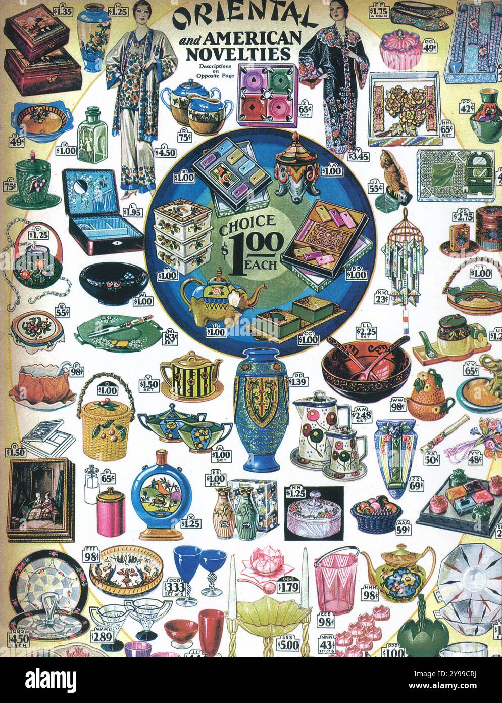 1930s Glassware China ad catalog with price Oriental and American