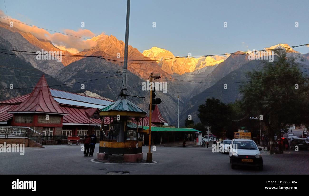 The beautiful Chitkul, a small village in the valley of the Himalayas, - Smartphone Captured Stock Image