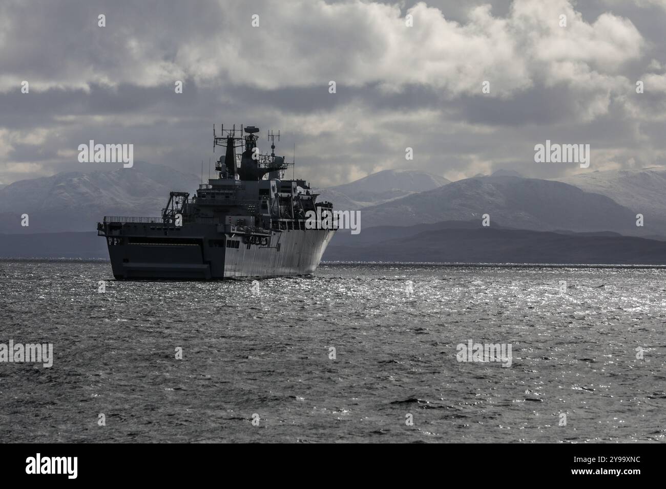 British Albion class assault ship of the west coast of Scotland Stock ...