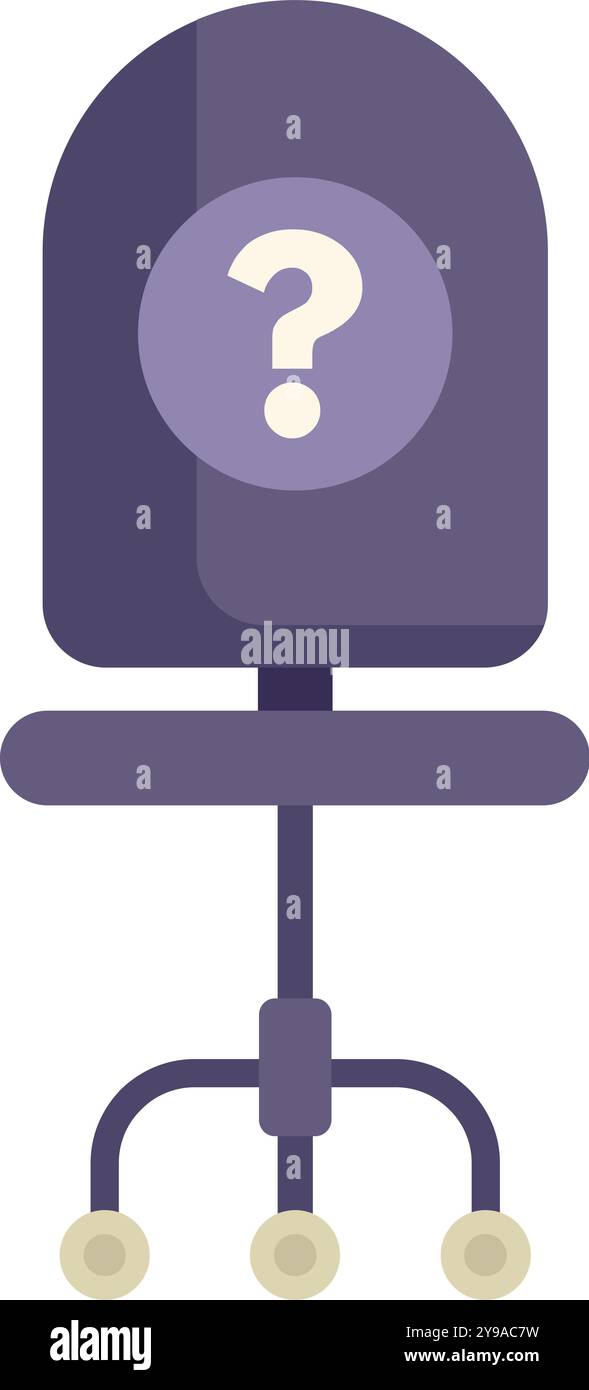 Office chair with a question mark is symbolizing a job interview and ...