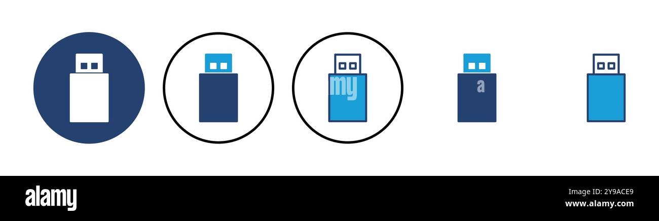Usb icon vector. Flash disk icon vector Stock Vector