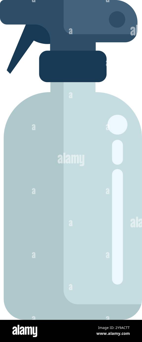 Simple spray bottle dispensing cleaning solution or chemical substance ...