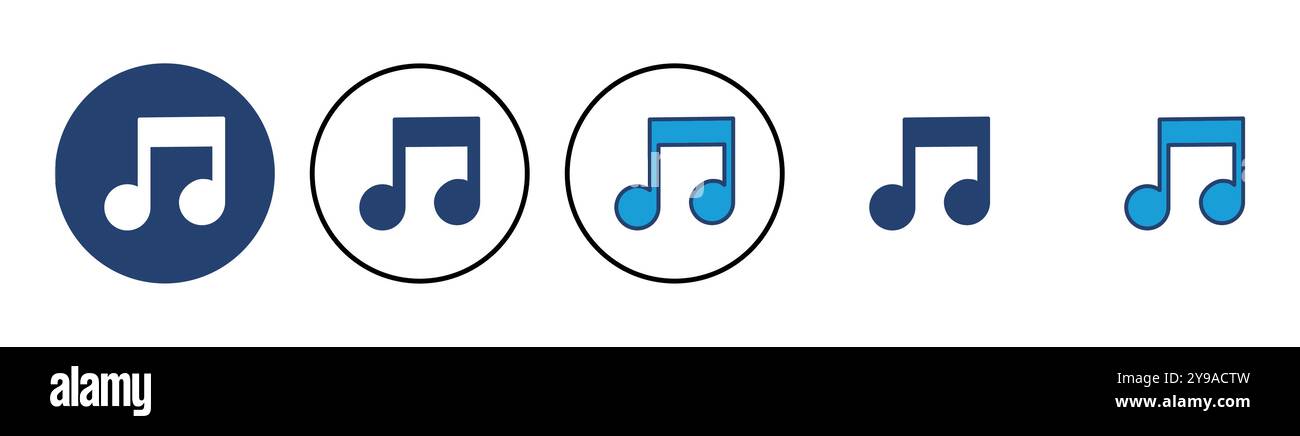 Music icon vector. note music icon vector Stock Vector