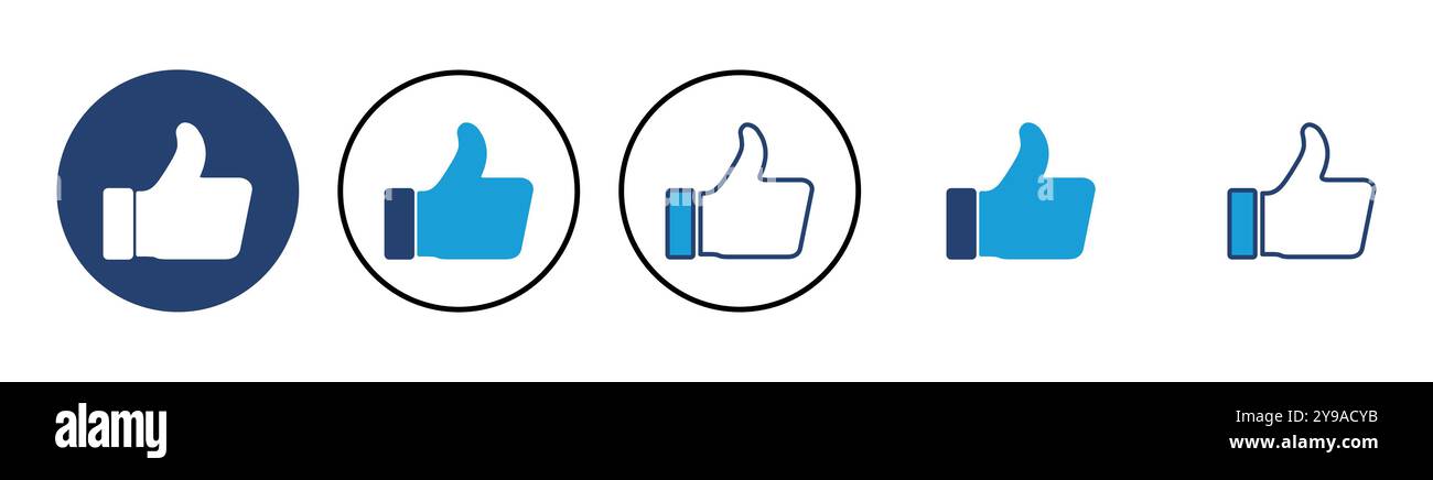 Thumbs up icon vector. Hand like. Like icon vector. Stock Vector