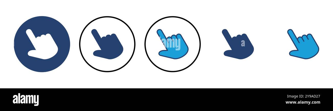 Hand cursor icon. cursor icon vector. hand cursor icon click Stock Vector