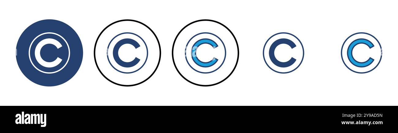 Copyright icon vector. copyright symbols Stock Vector